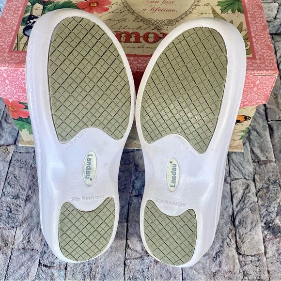 Landau White RX Therapy Arch Support Comfort Clogs Slip Ons Womens Size 6 - Picture 6 of 11